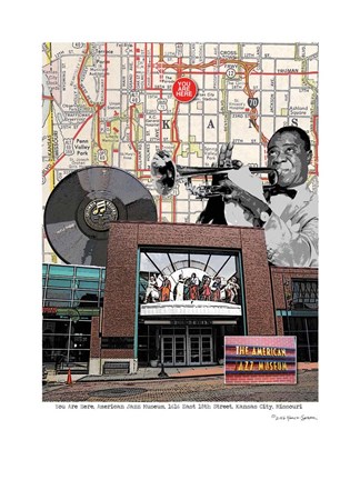 Framed Jazz Museum Kansas City Print