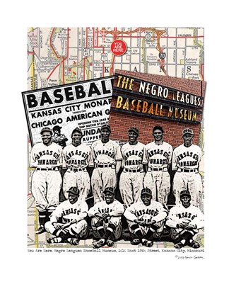 Framed Negro Leagues Baseball Museum Kansas City Print