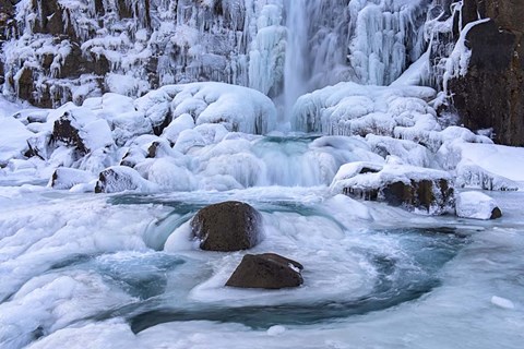 Framed Frosty Falls Print