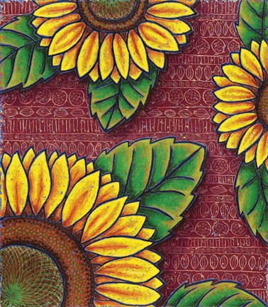 Framed Uncle Jake&#39;s Sunflowers Print