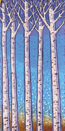 Framed Birches - Winter Print