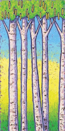 Framed Birches - Spring Print