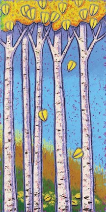 Framed Birches - Autumn Print