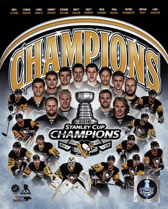 Framed Pittsburgh Penguins 2016 Stanley Cup Champions Composite Print
