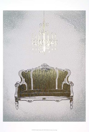 Framed Gilded Furniture III - Metallic Foil Print