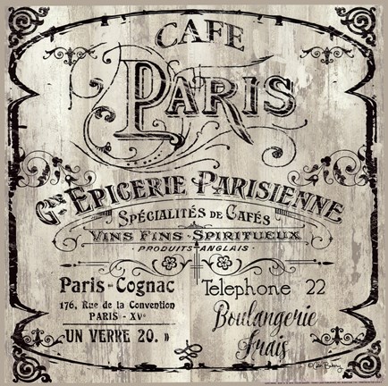 Framed Cafe Paris Print