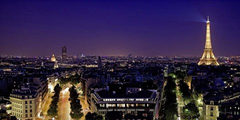 Framed Paris at Night Print