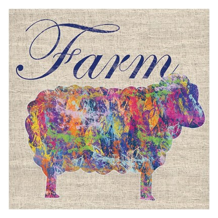 Framed Sheep Farm Print