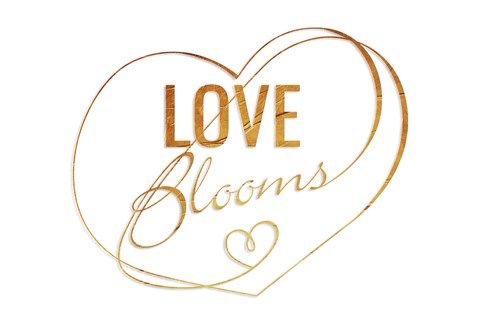 Framed Love Blooms Gold Print