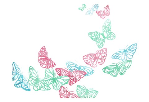 Framed Smoothie Butterflies Print