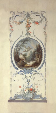 Framed Panelled Detail of Doves Print
