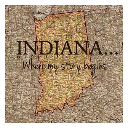 Framed Story Indiana Print