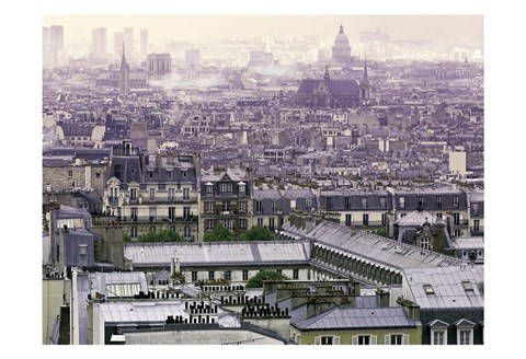 Framed Foggy Paris Print