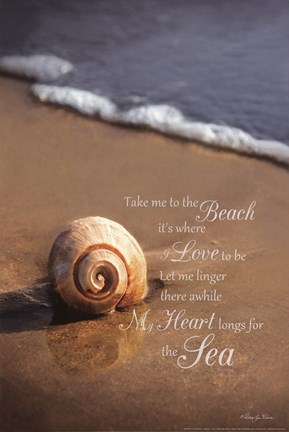 Framed Take Me To The Beach Print