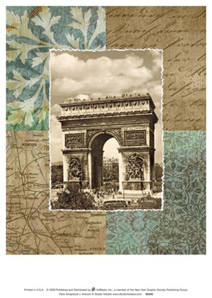 Framed Paris Scrapbook I Print