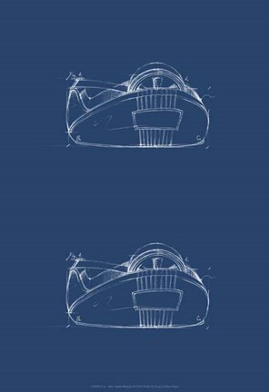 Framed 2 Up - Office Supply Blueprint III Print