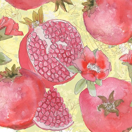 Framed Pomegranate Medley II Print