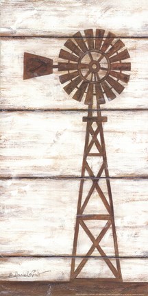 Framed Farmhouse Windmill II Print