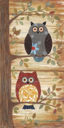 Framed Two Wise Owls Print