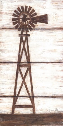 Framed Farmhouse Windmill I Print