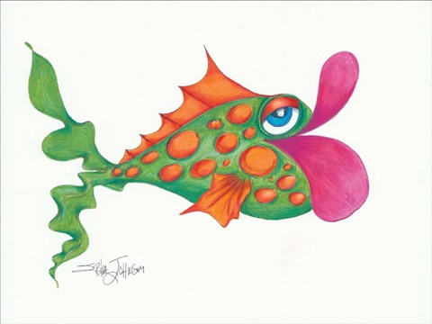 Framed Flamboyant Fish I Print