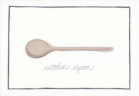 Framed Kitchen Wooden Spoon Print