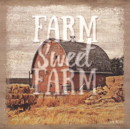 Framed Farm Sweet Farm Print