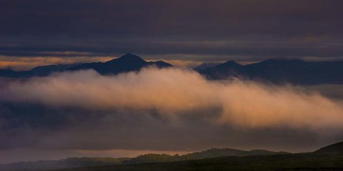 Framed Mountains and  Cloud Print