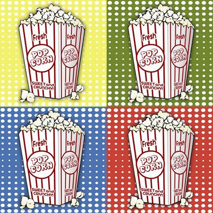 Framed Popcorn Pop Art I Print