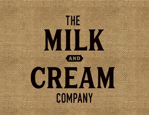 Framed Milk Cream Company Burlap Print