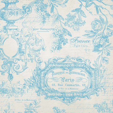 Framed French Blue Print