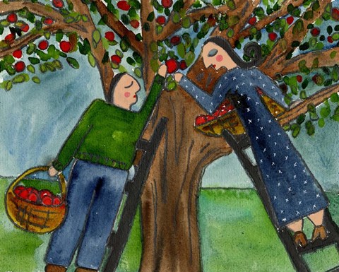 Framed Love Under The Apple Tree Big Diva Print