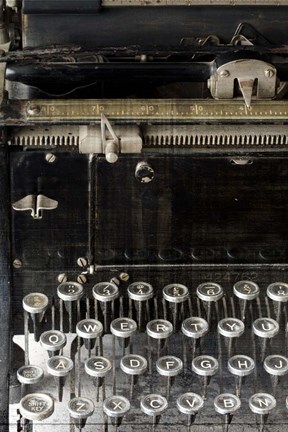 Framed Vintage Typewriter Print