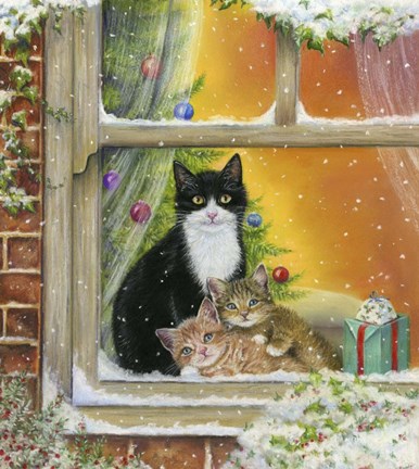 Framed Christmas Window Print