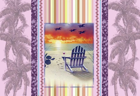 Framed Sunset Chair Palm Print