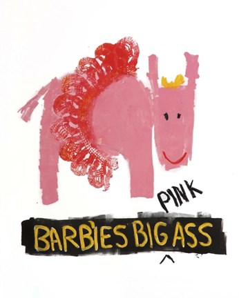 Framed Barbies Big Pink Ass Print