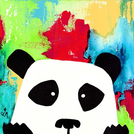 Framed Primary Panda Print