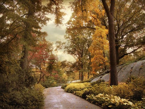 Framed Azalea Garden in Autumn Print