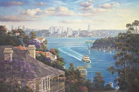 Framed Afternoon Light Sydney Harbour Print