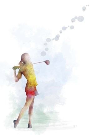 Framed Golf Player 2 Print
