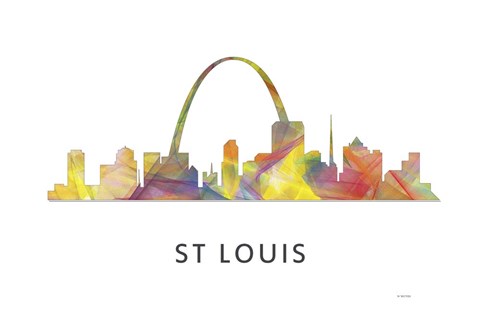 Framed St Louis Missouri Skyline Print
