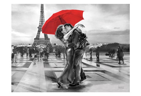 Framed French Kissing Print