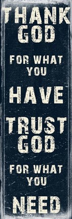 Framed Trust God Print