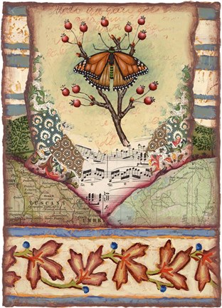 Framed Mink Meadows Butterfly Print