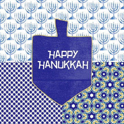 Framed Happy Hanukkah Print