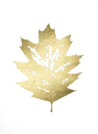 Framed Gold Foil Leaf I Print