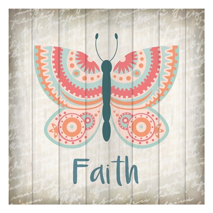 Framed Butterfly Faith Print