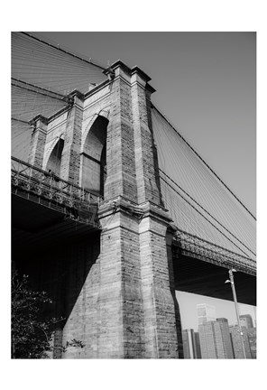 Framed Beneath Brooklyn Bridge 1 Print