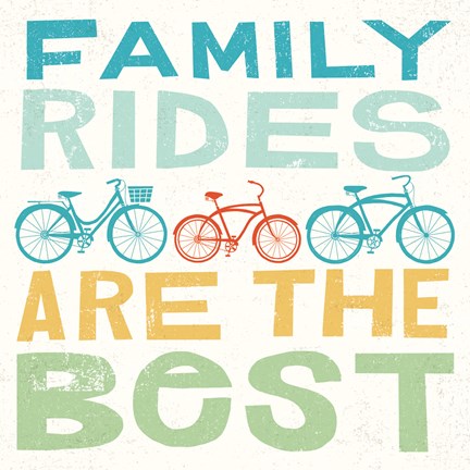 Framed Lets Cruise Family Rides I Print