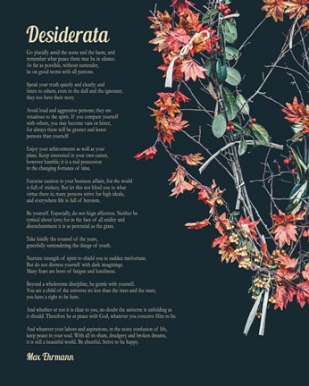 Framed Desiderata Autumn Branches Print